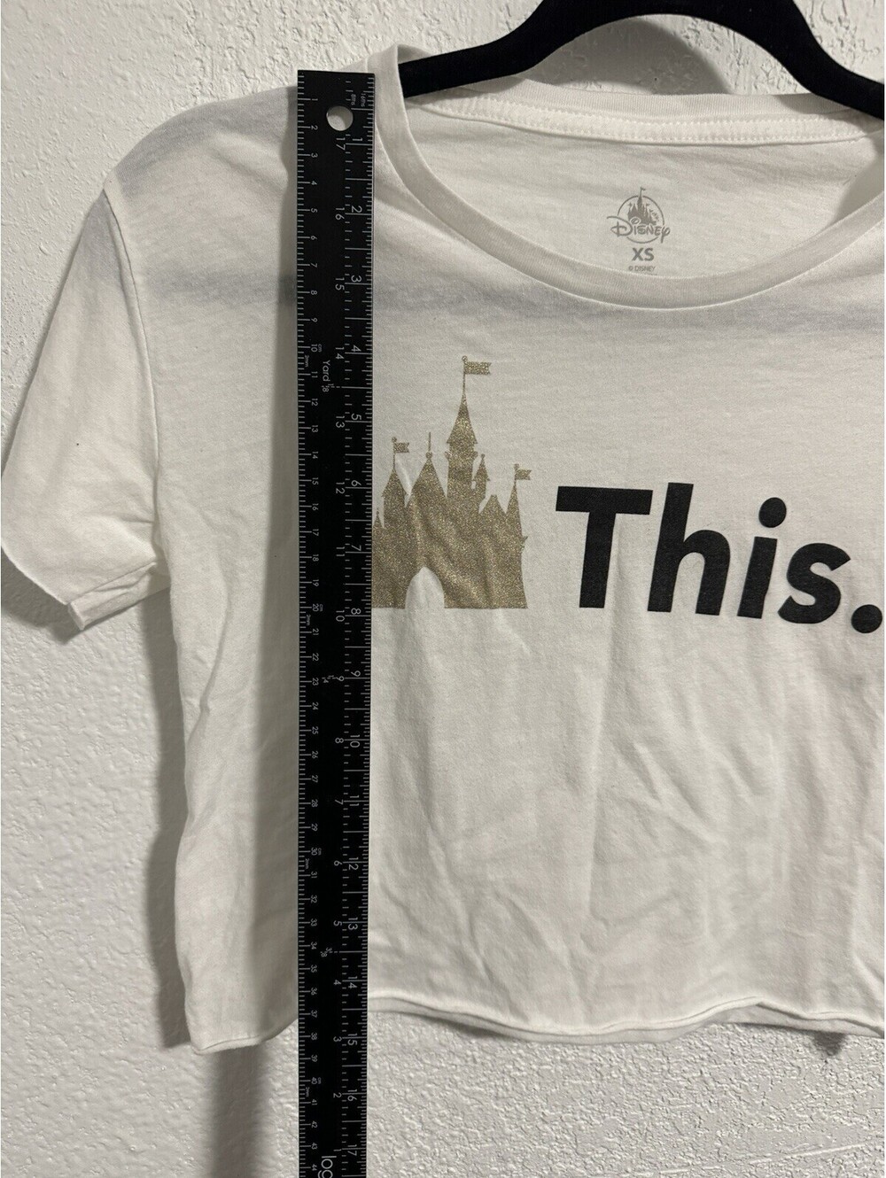 Disney Women's White “Castle This” Magic Kingdom Castle Crop Top Size X-small - Picture 5 of 6